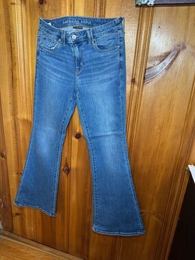 American Eagle Outfitters Mid Blue Flare Jeans